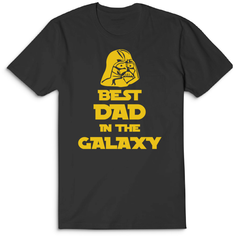 Футболка с надписью Best dad in the galaxy.