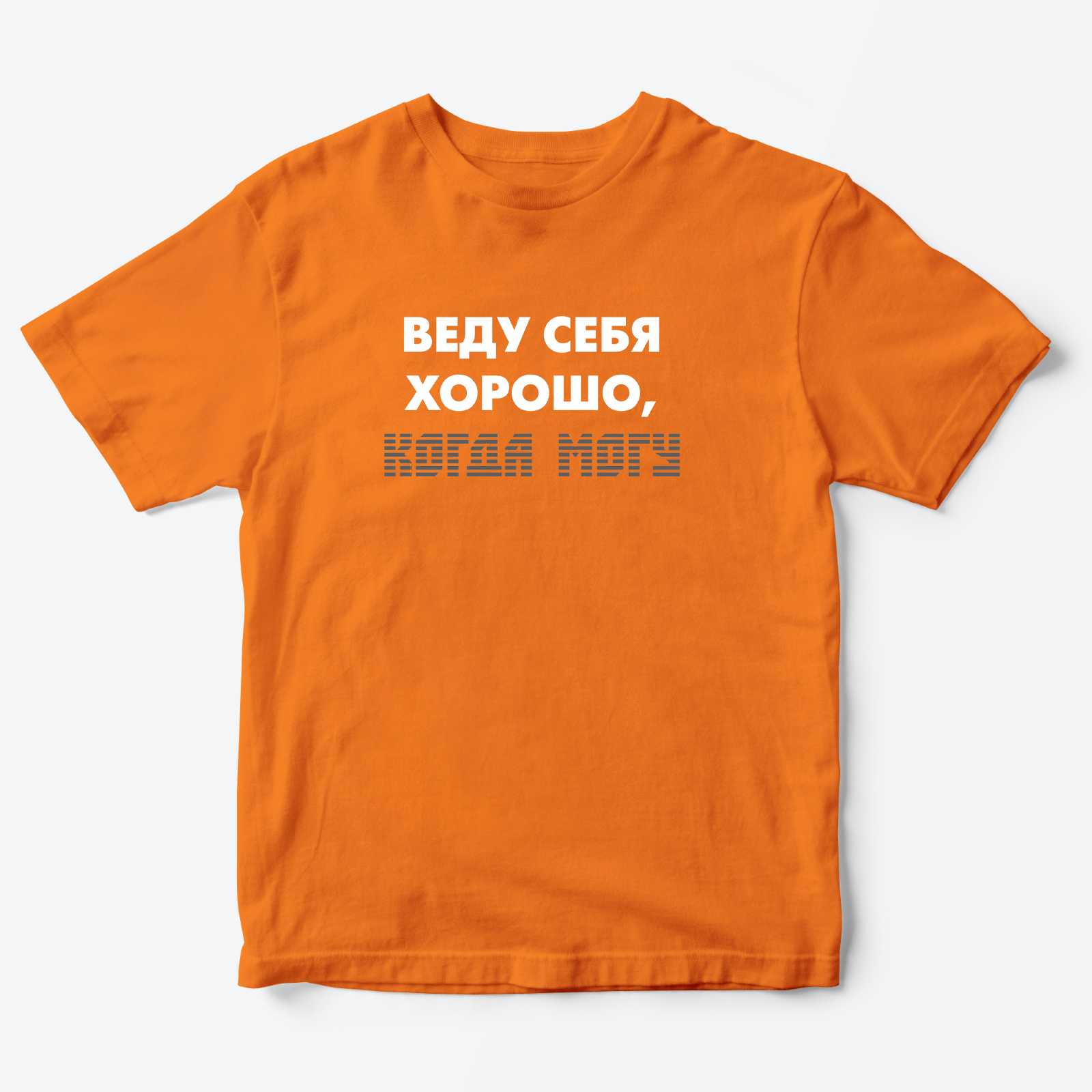Футболка с надписью Веду себя хорошо