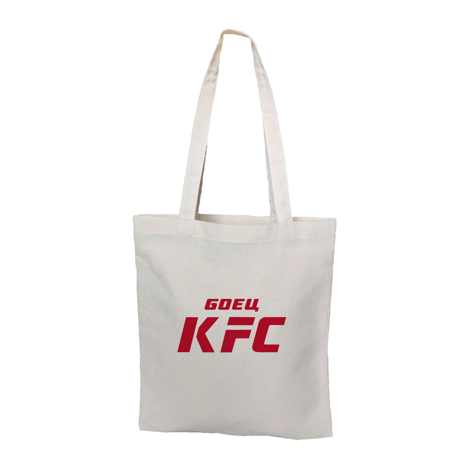 Сумка шоппер - холщовая хлопковая эко сумка с принтом Боец KFC