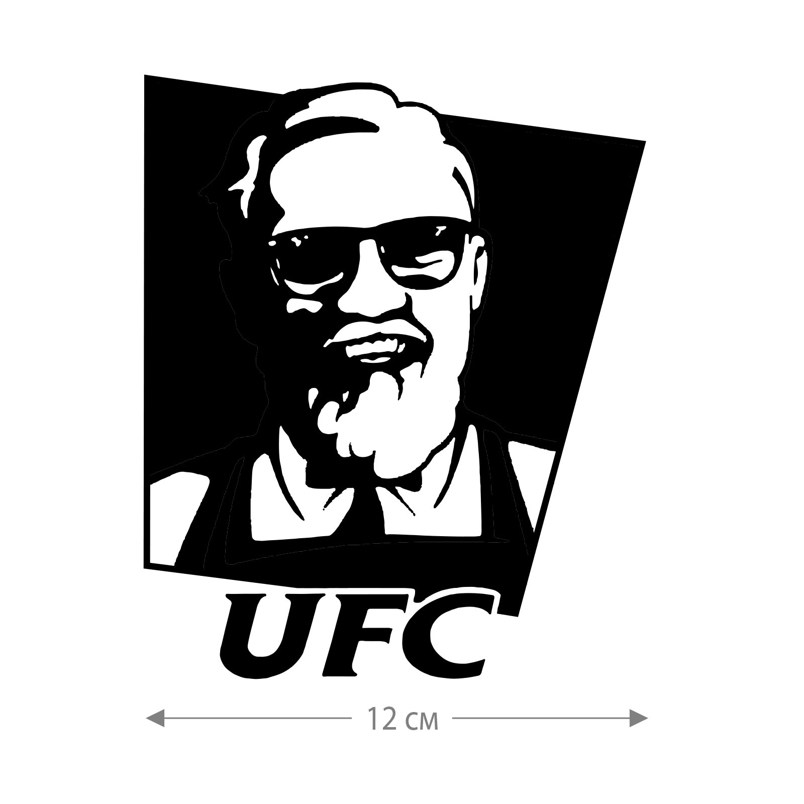 Наклейки на авто с принтом UFC / Стикеры для машин