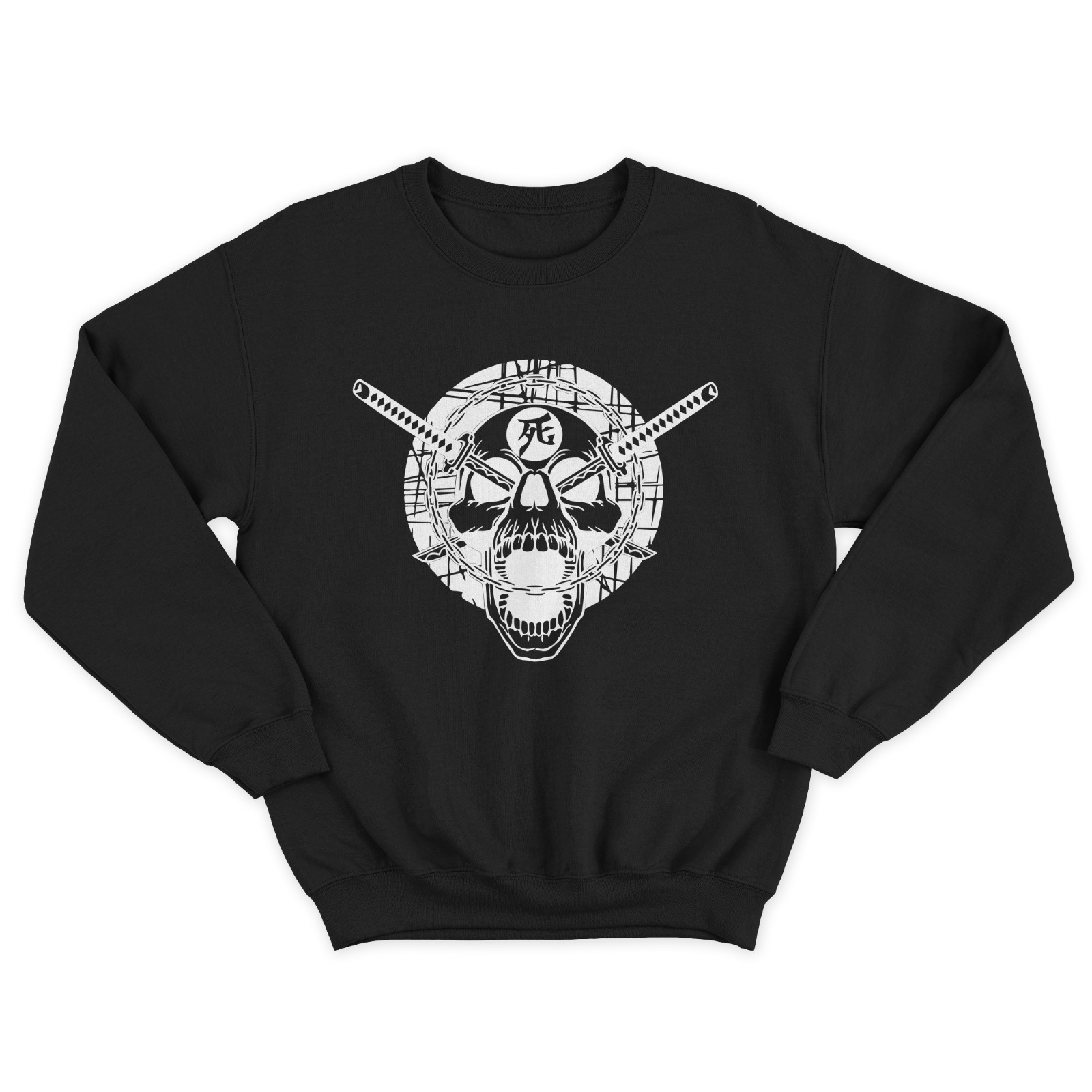 Женский свитшот с черепом / Молодежная толстовка без капюшона с принтом черепа