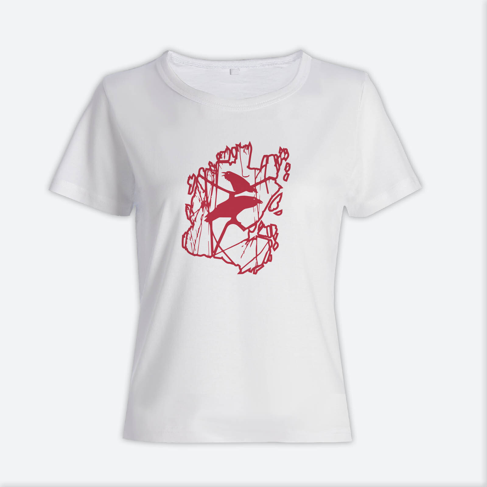 Футболка с прикольным принтом Ворона