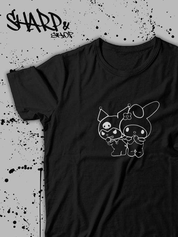 Футболка Аниме оверсайз чёрная для девочки/для мальчика с принтом, с рисунком Anime