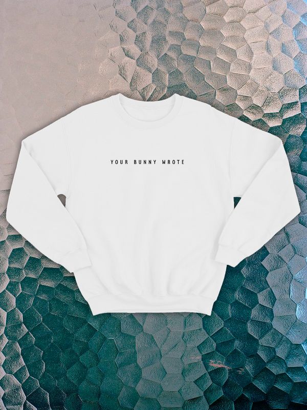 Свитшот белый женский с надписью Your bunny wrote и рисунком, аниме, оверсайз, унисекс. Эко худи с принтом, парные вещи для влюбленных, для двоих, жены, мужа, девушки, парня, подруг без капюшона. Свитшот белый женский с надписью Your bunny wrote и рисунком, аниме, оверсайз, унисекс. Эко худи с принтом, парные вещи для влюбленных, для двоих, жены, мужа, девушки, парня, подруг без капюшона.