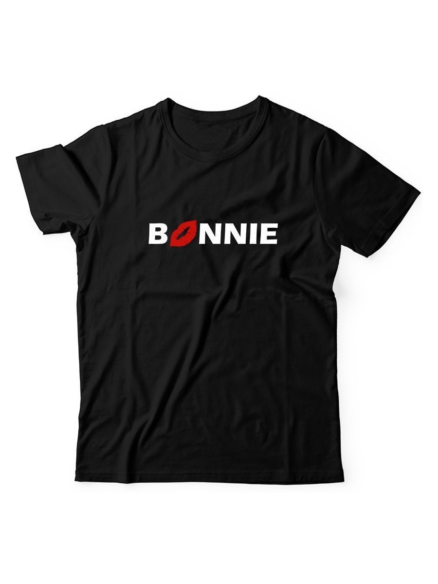 Красивые парные футболки с надписями Bonnie Clyde