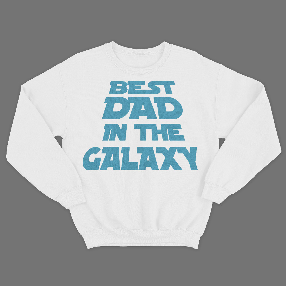Прикольный мужской свитшот с надписью Best dad in the galaxy. Прикольный мужской свитшот с надписью Best dad in the galaxy.