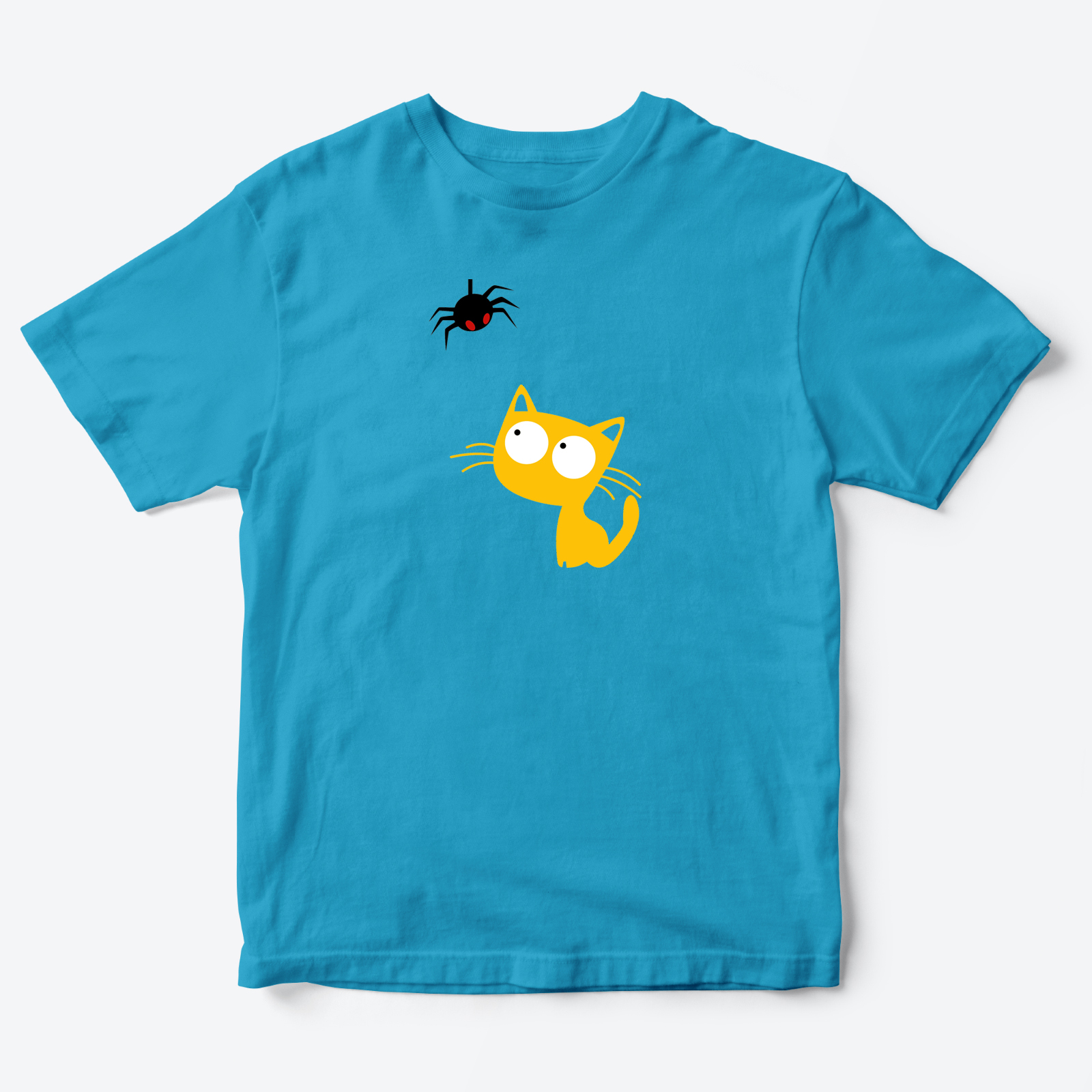 Футболка детская с принтом Паучок и Котик