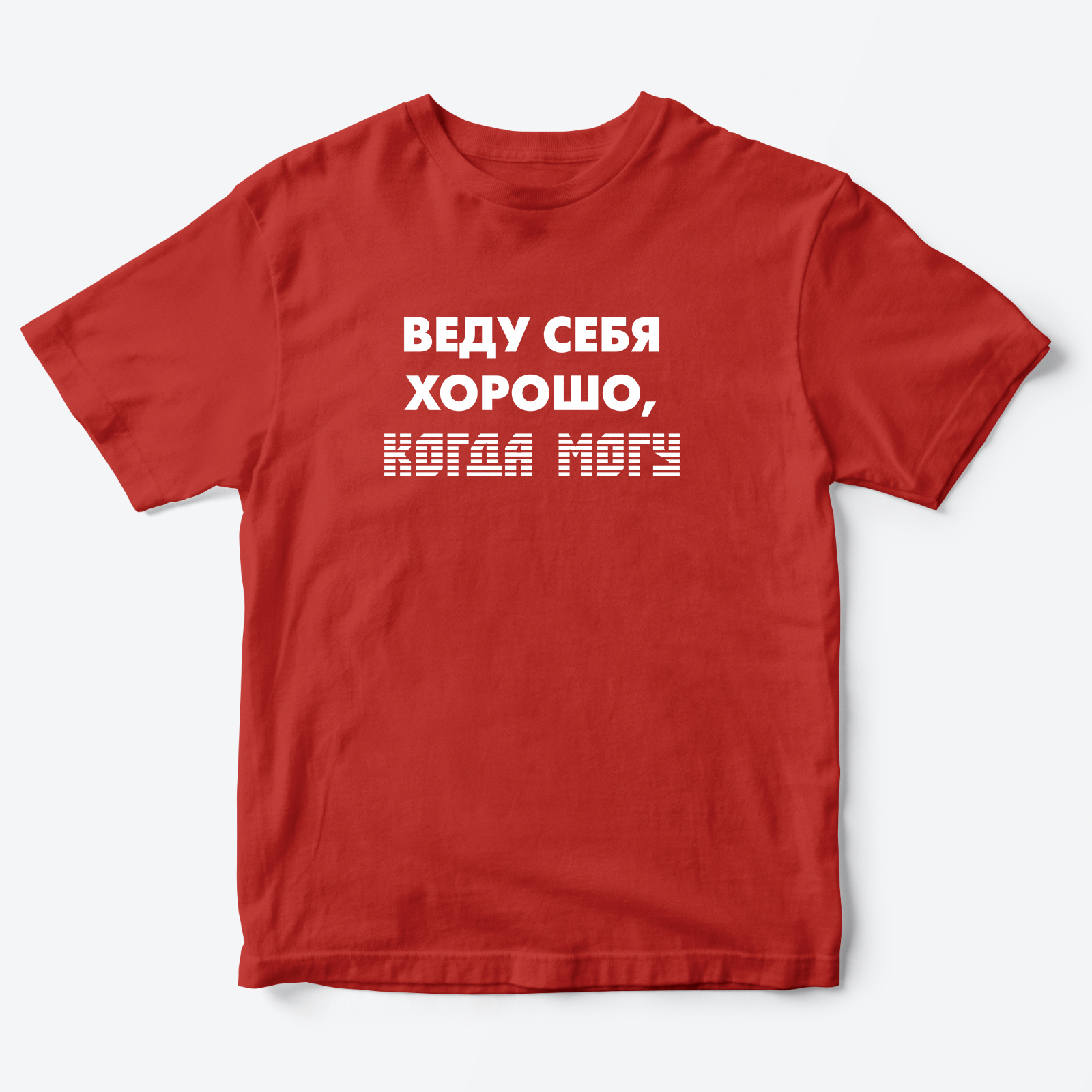Футболка с надписью Веду себя хорошо