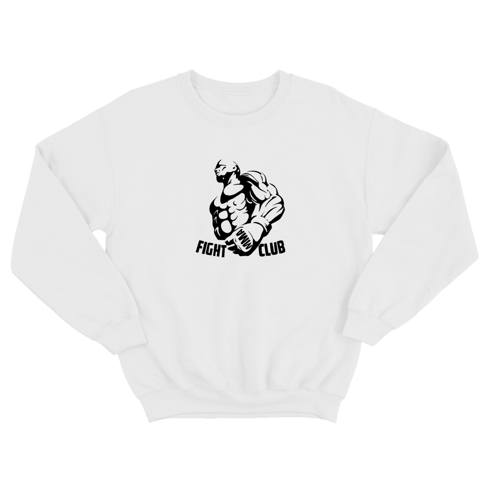 Свитшот для борцов с принтом Fight club / Мужская борцовская толстовка без капюшона для повседневной носки и для тренировок Свитшот для борцов с принтом Fight club / Мужская борцовская толстовка без капюшона для повседневной носки и для тренировок
