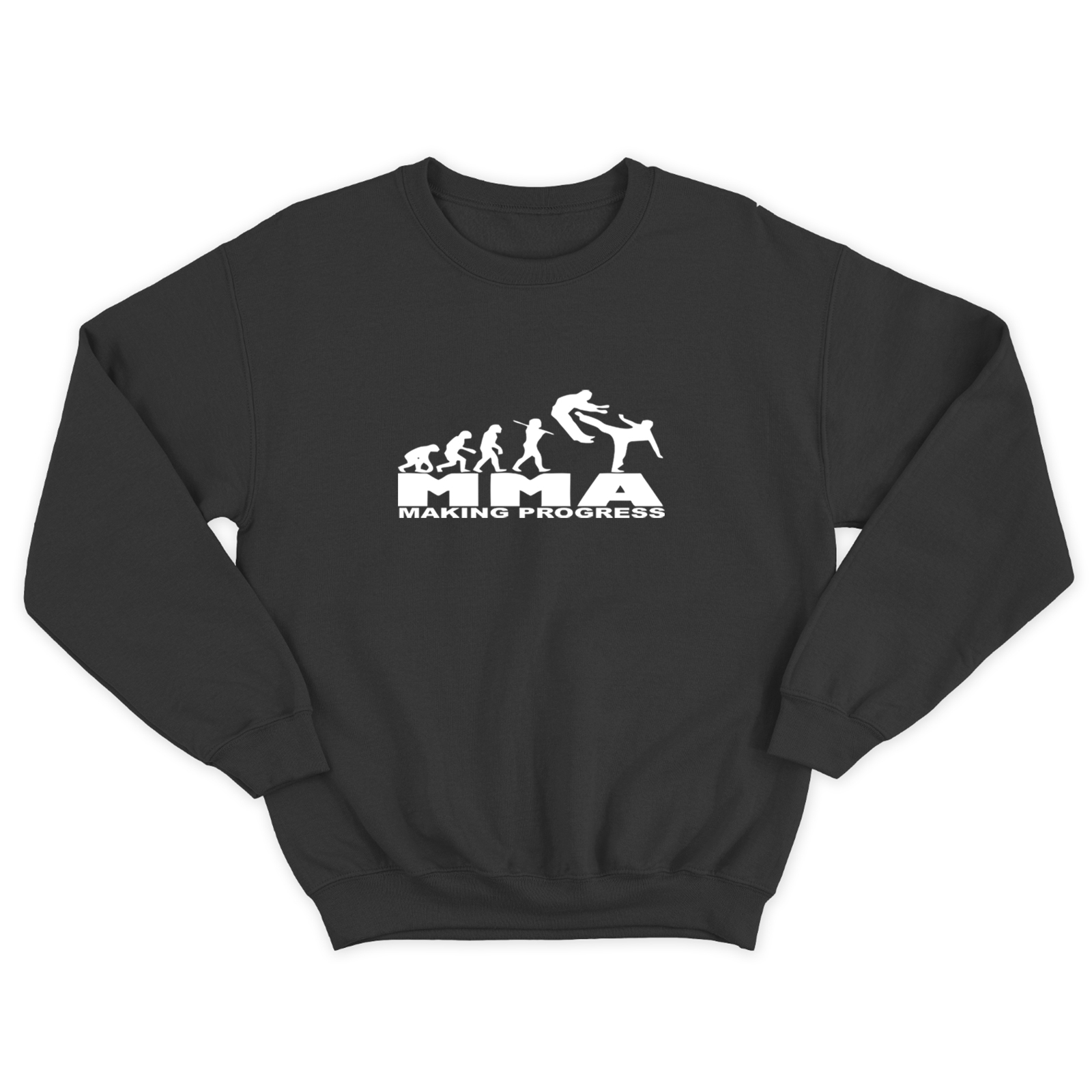 Свитшот для бойцов ММА и UFC с принтом MMA making progress / Мужская толстовка без капюшона для повседневной носки и для тренировок Свитшот для бойцов ММА и UFC с принтом MMA making progress / Мужская толстовка без капюшона для повседневной носки и для тренировок