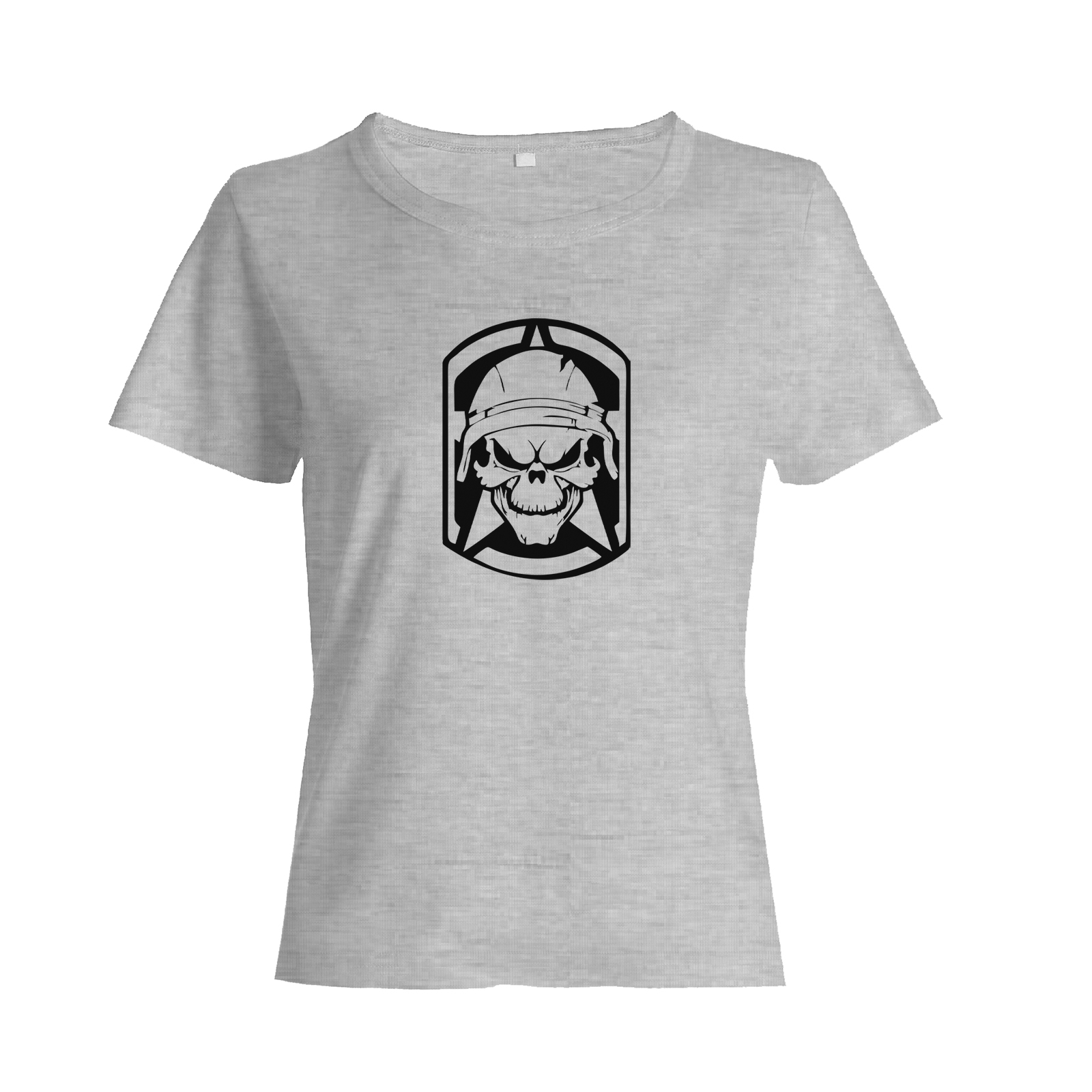 Футболка с черепом в шлеме с принтом