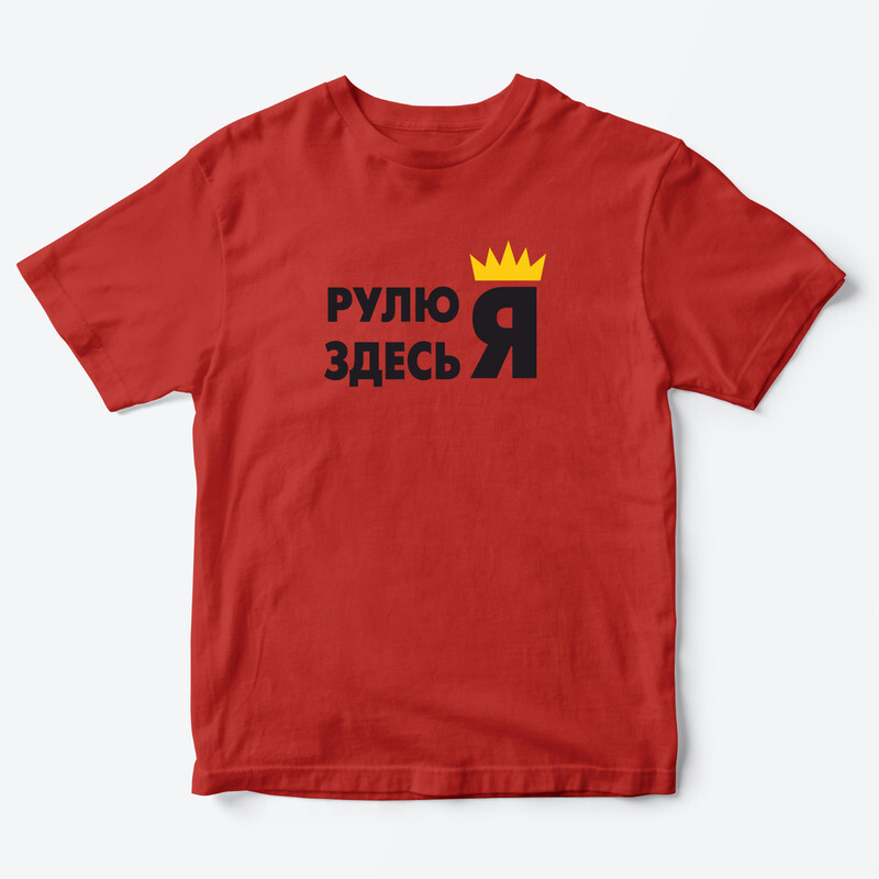 Детская футболка с рисунком Где подарки, Рулю здесь я