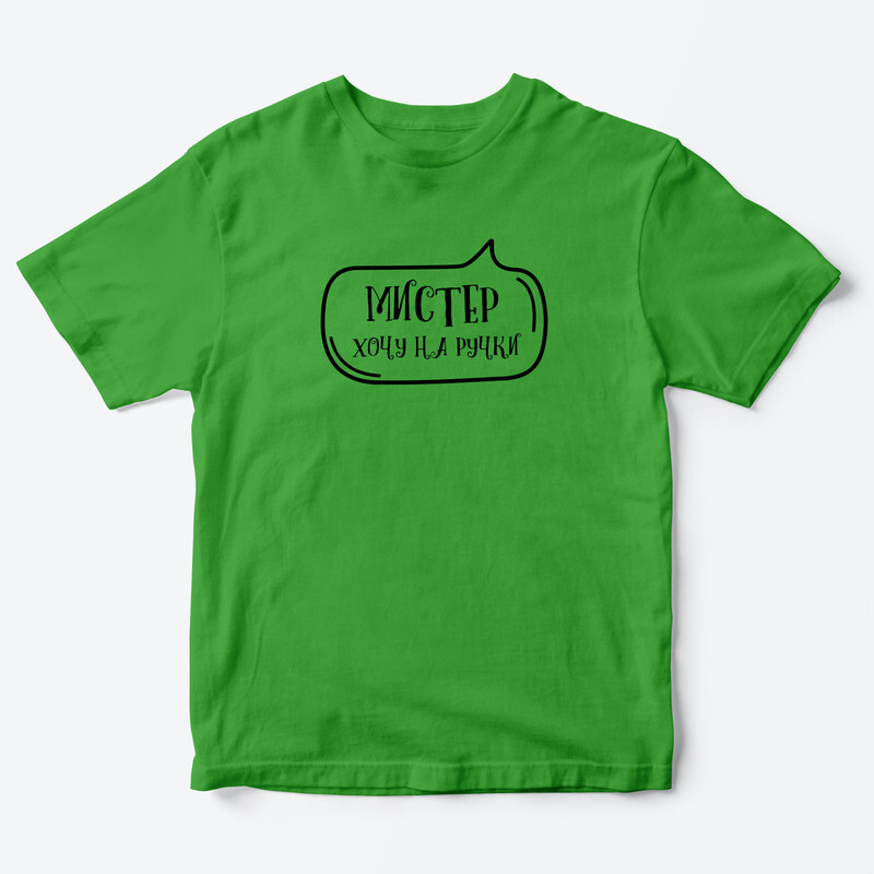 Футболка для детей с надписью Мистер хочу на ручки