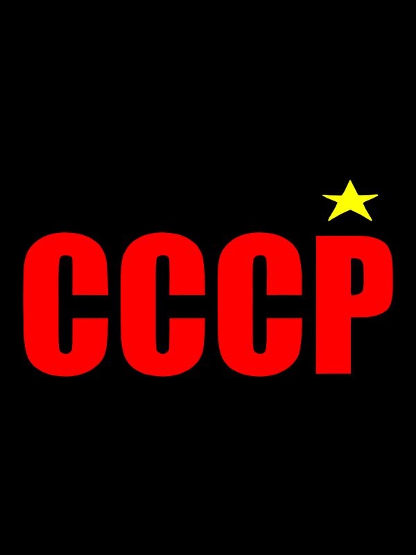 Футболка с надписью герб СССР, серп и молот. Свитер с принтом USSR