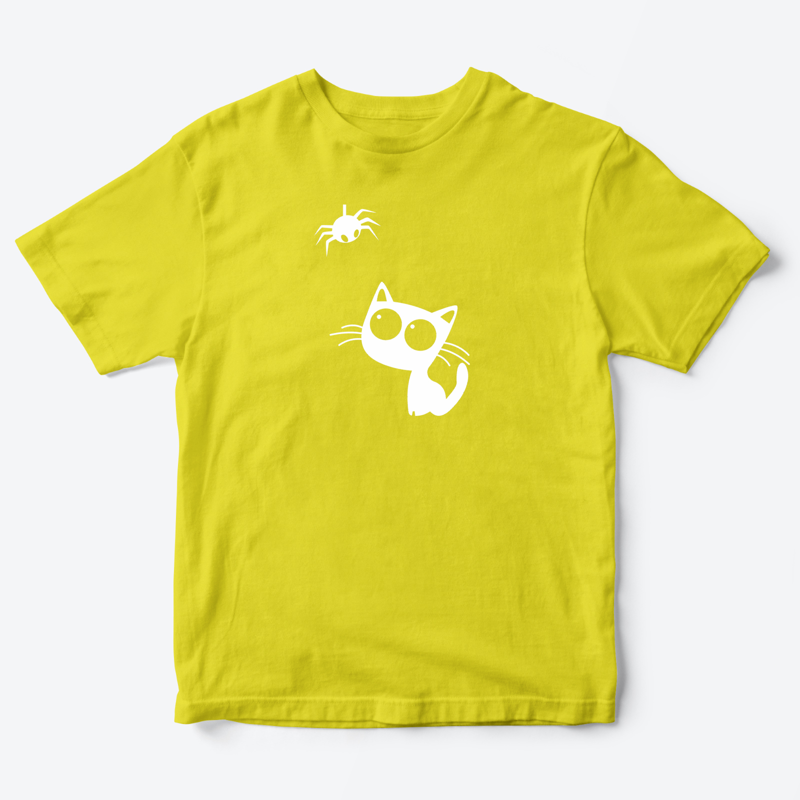 Футболка с принтом Котик и паучок