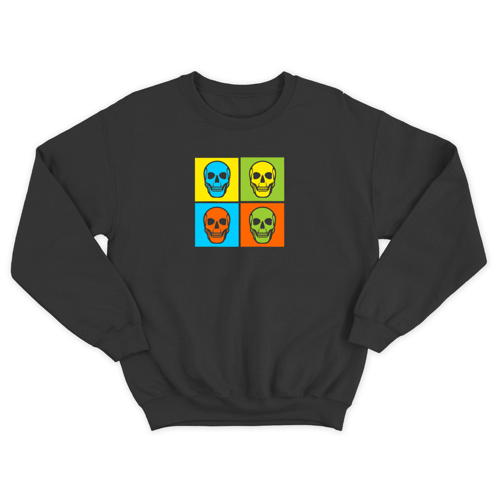 Свитшот женский с черепом 4 цветных черный базовый оверсайз с рисунком толстовка с принтом Свитшот женский с черепом 4 цветных черный базовый оверсайз с рисунком толстовка с принтом