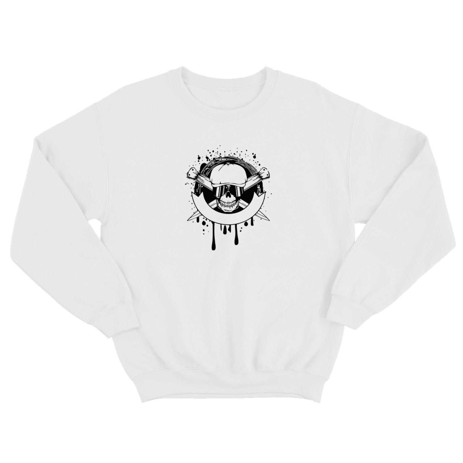 Свитшот женский с черепом в очках, в круге белый базовый оверсайз с рисунком толстовка с принтом Свитшот женский с черепом в очках, в круге белый базовый оверсайз с рисунком толстовка с принтом