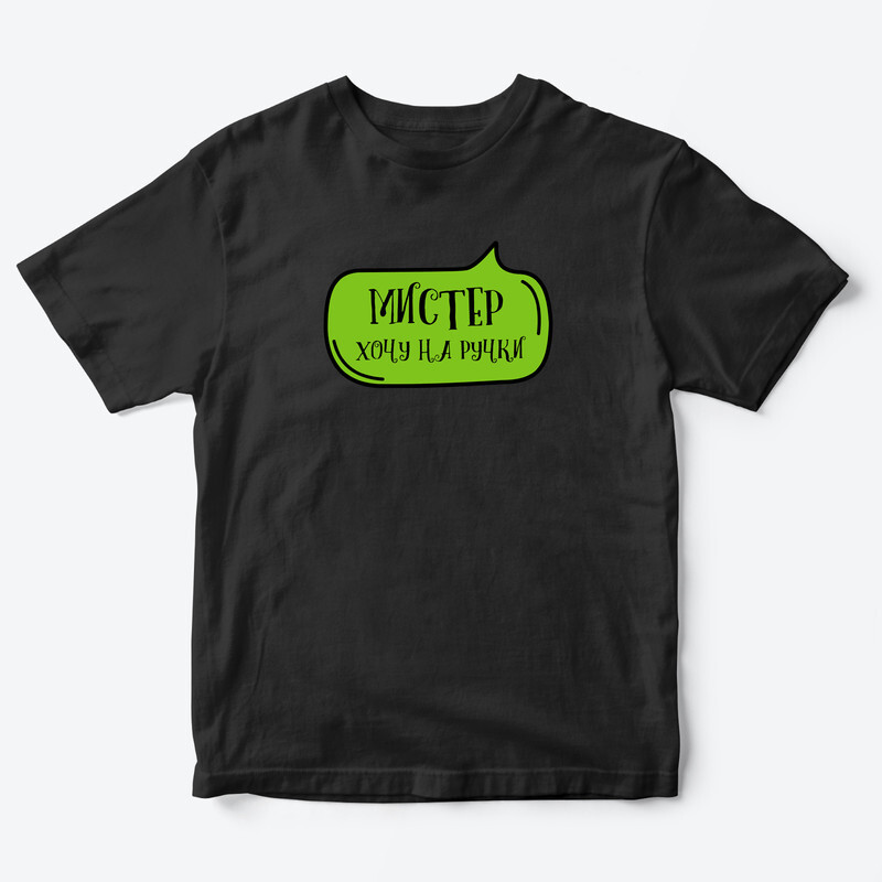 Футболка для детей с надписью Мистер хочу на ручки
