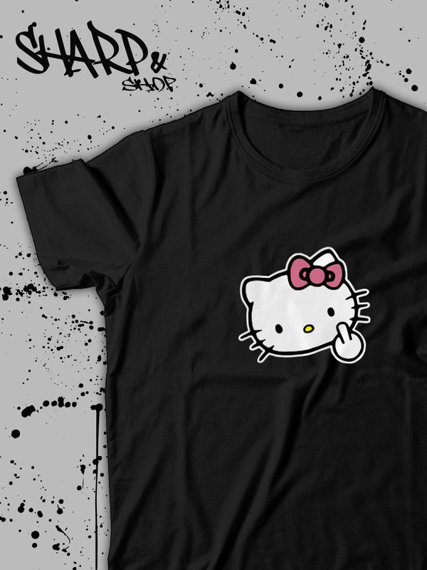 Футболка Hello Kitty Аниме Куроми оверсайз дрейн майка с принтом