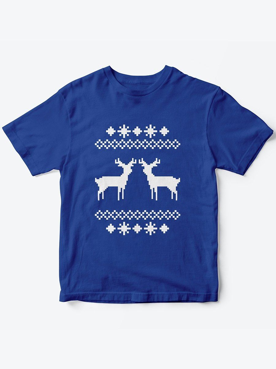 Детская футболка с рисунком Футболка для детей с принтом Олени