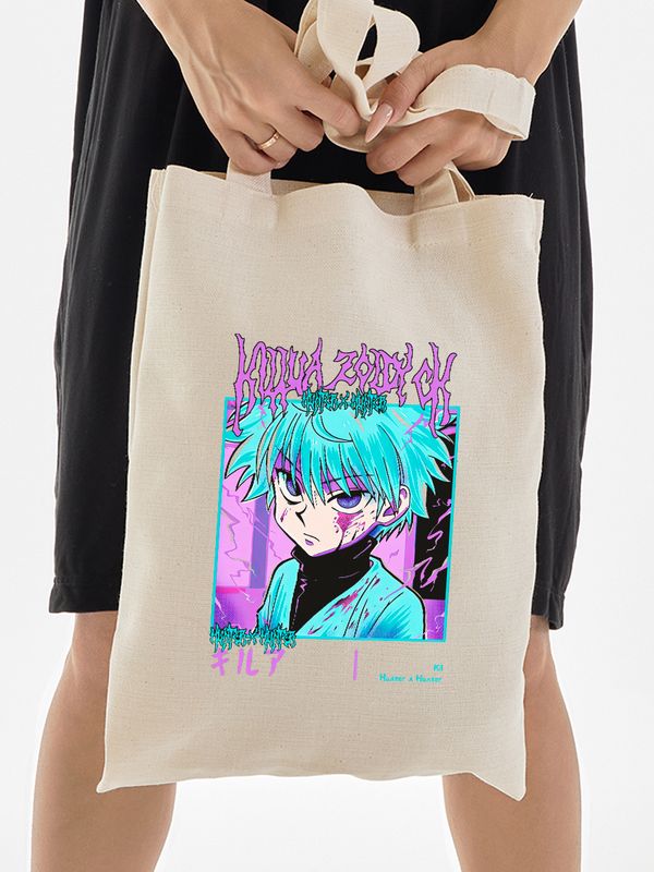 Шоппер с принтом и надписью