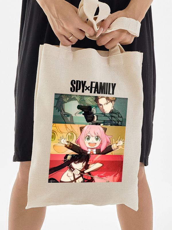 Шоппер с принтом и надписью