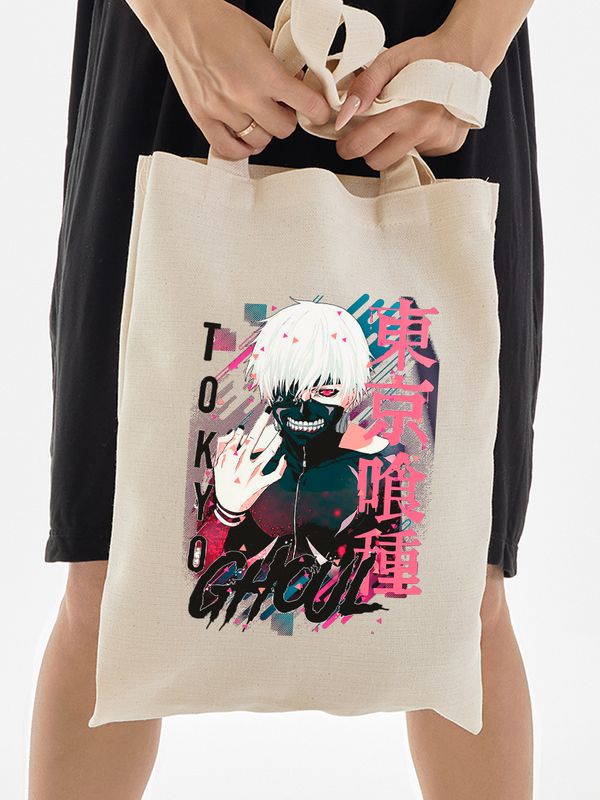 Шоппер с принтом и надписью