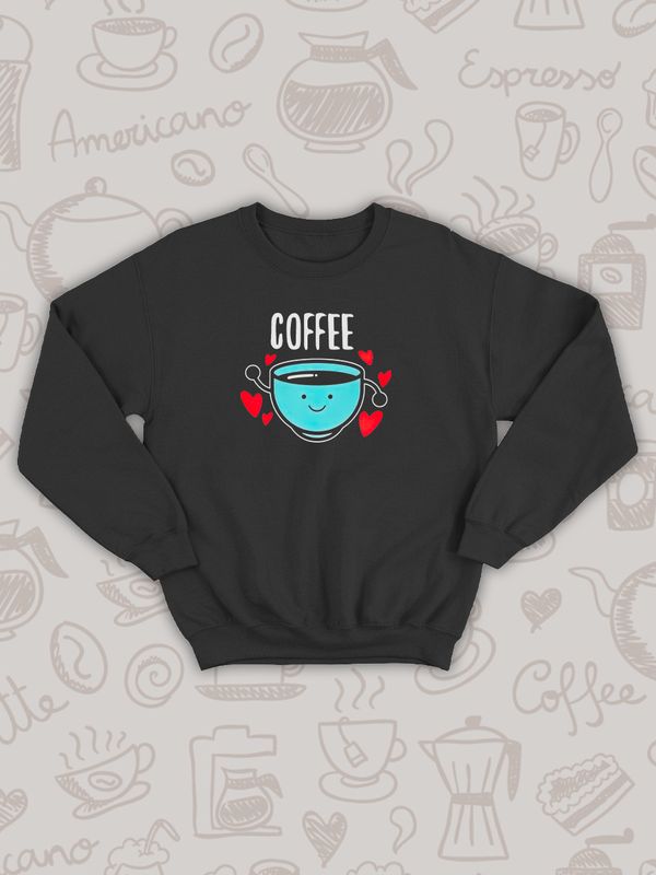 Парный свитшот кофе и печенька каваи Coffee черный мужской с принтом милые чиби с сердечками сердце чибики chibbis kawai chibi kawaii для влюбленных пар парня и девушки, двоих подруг, парная одежда Парный свитшот кофе и печенька каваи Coffee черный мужской с принтом милые чиби с сердечками сердце чибики chibbis kawai chibi kawaii для влюбленных пар парня и девушки, двоих подруг, парная одежда