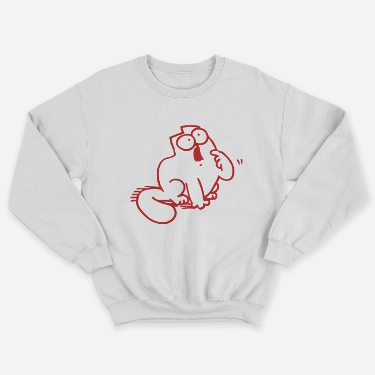 Женский свитшот с принтом Simons cat.