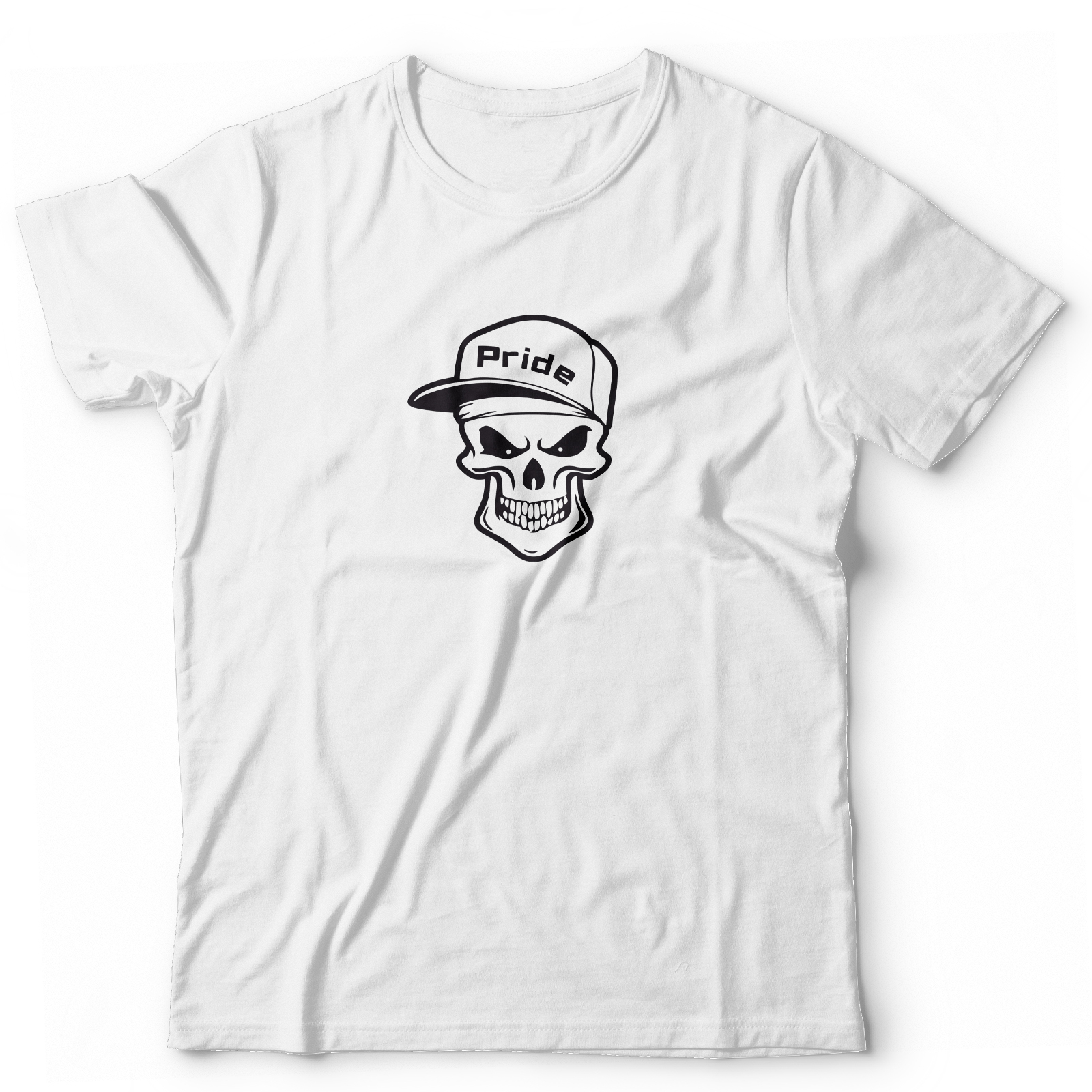 Футболка с черепом в кепке Pride с принтом