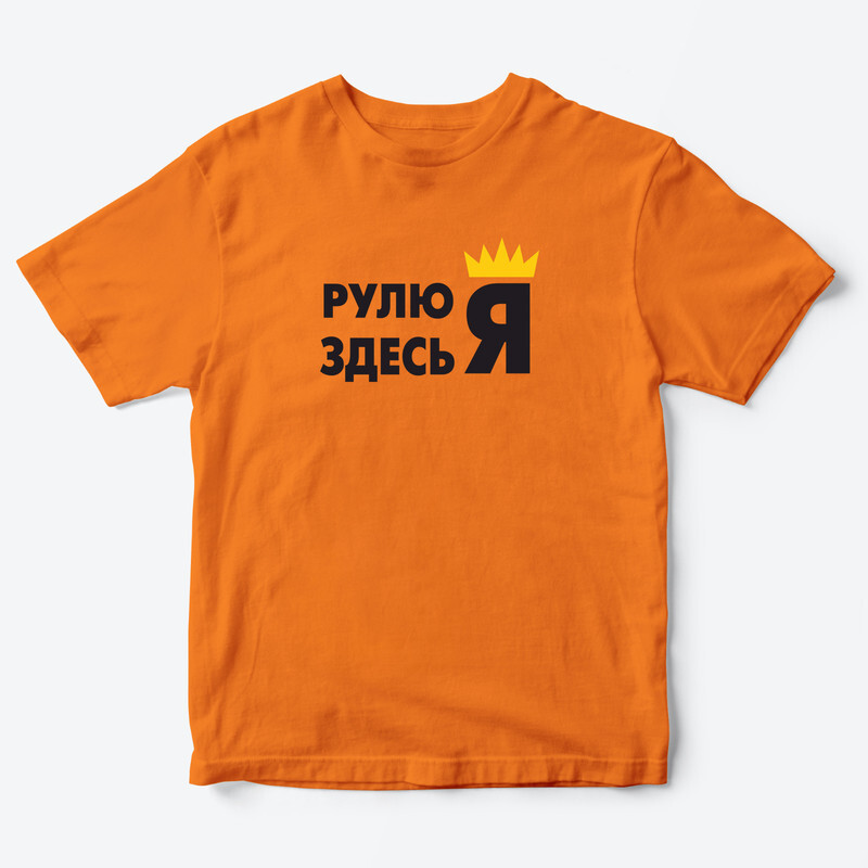 Детская футболка с рисунком Где подарки, Рулю здесь я