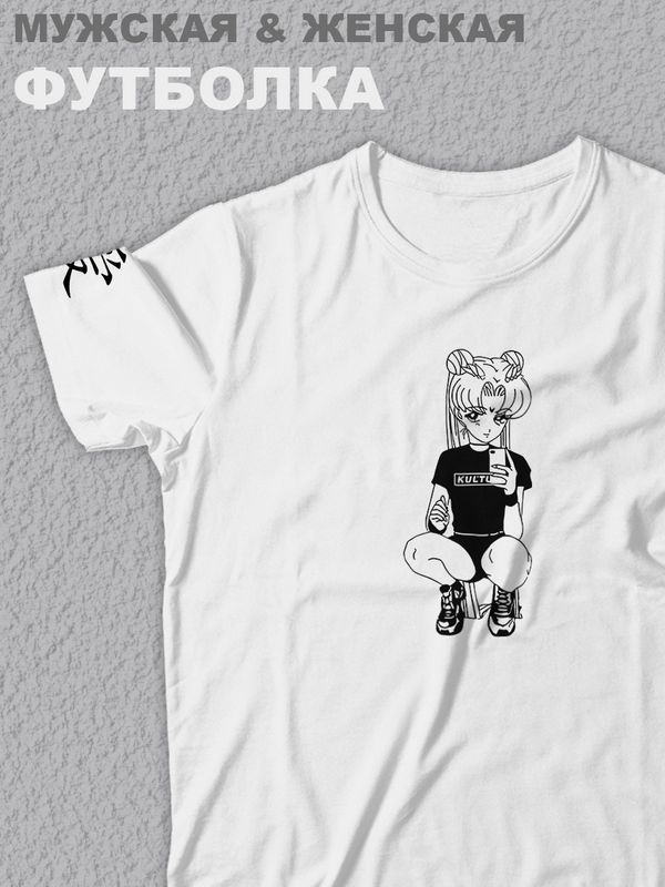 Футболка оверсайз с принтом аниме Sailor Moon Сейлор Мун