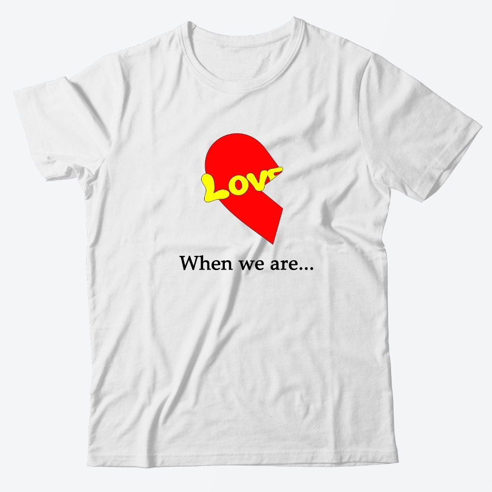 Парная футболка для двоих влюбленных с принтом