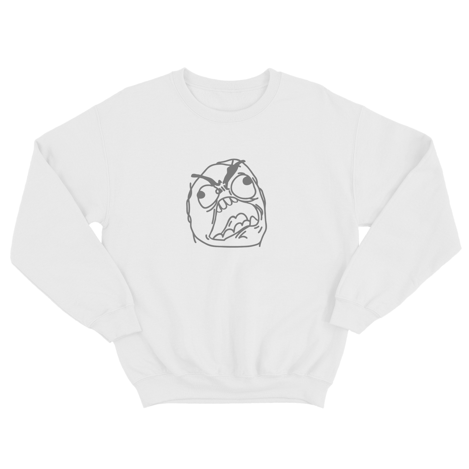 Свитшот для мужчины с интересным изображением мема Злой. Оригинальная толстовка без капюшона.