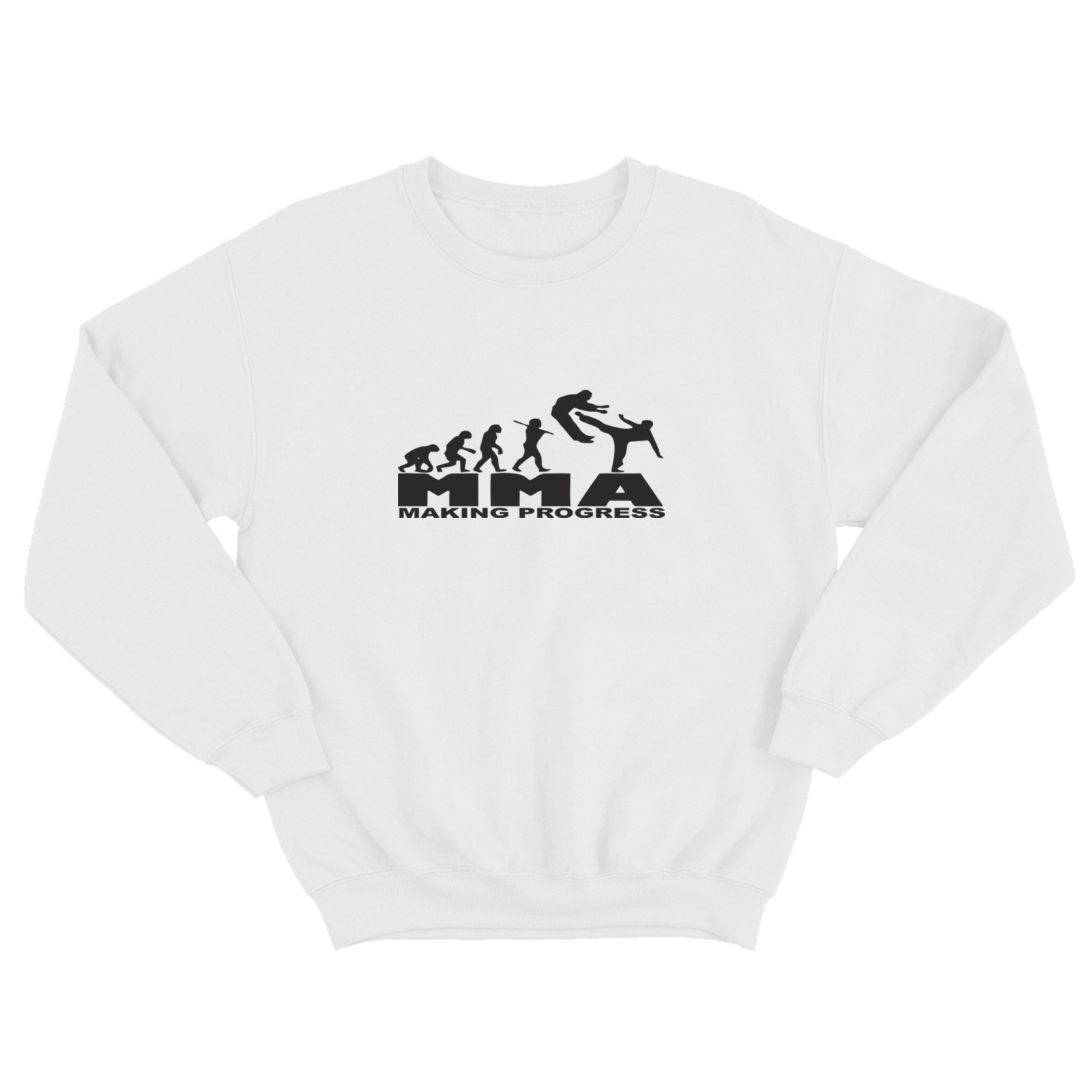 Свитшот для бойцов ММА и UFC с принтом MMA making progress / Мужская толстовка без капюшона для повседневной носки и для тренировок Свитшот для бойцов ММА и UFC с принтом MMA making progress / Мужская толстовка без капюшона для повседневной носки и для тренировок