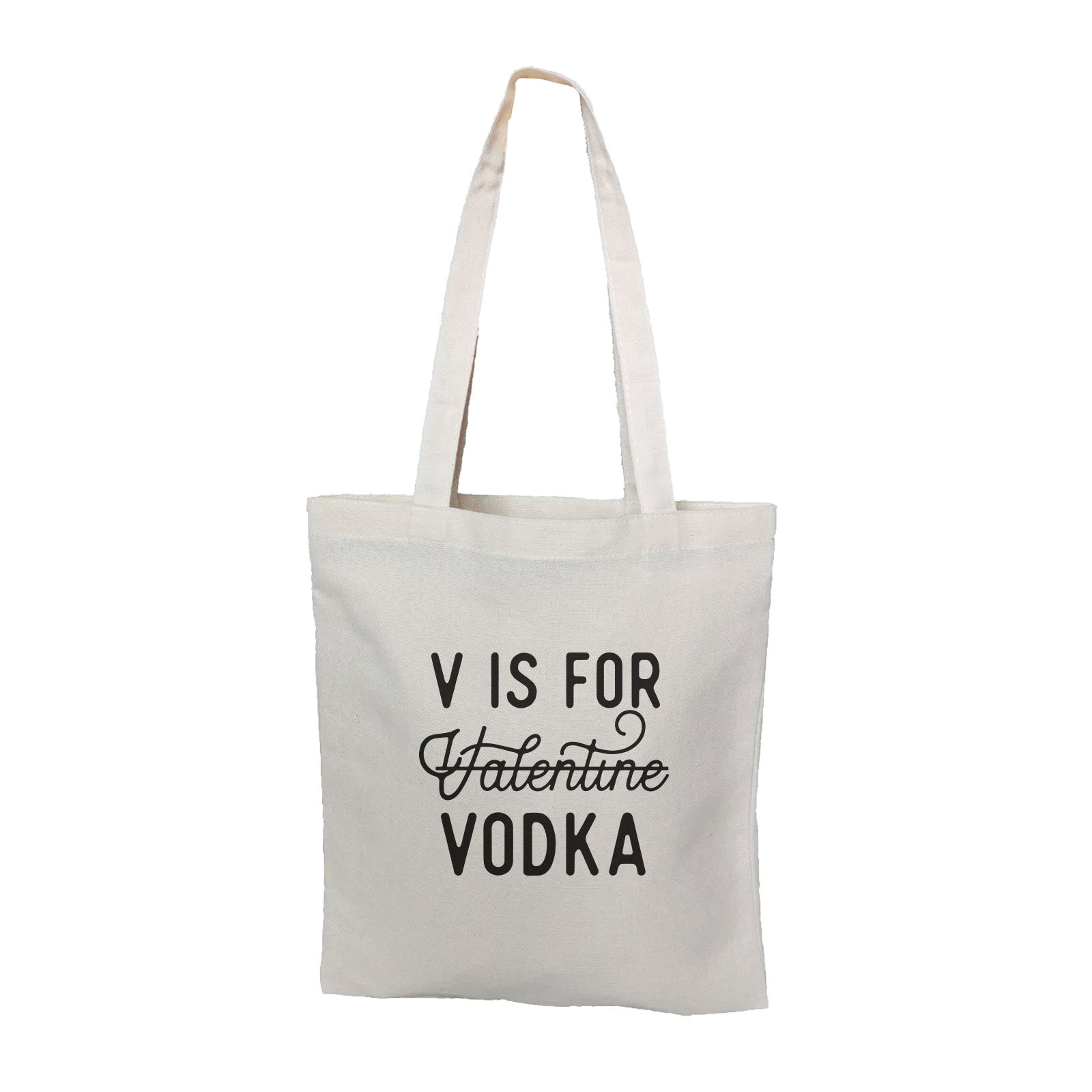 Сумка шоппер - холщовая хлопковая эко сумка с принтом V is for Vodka