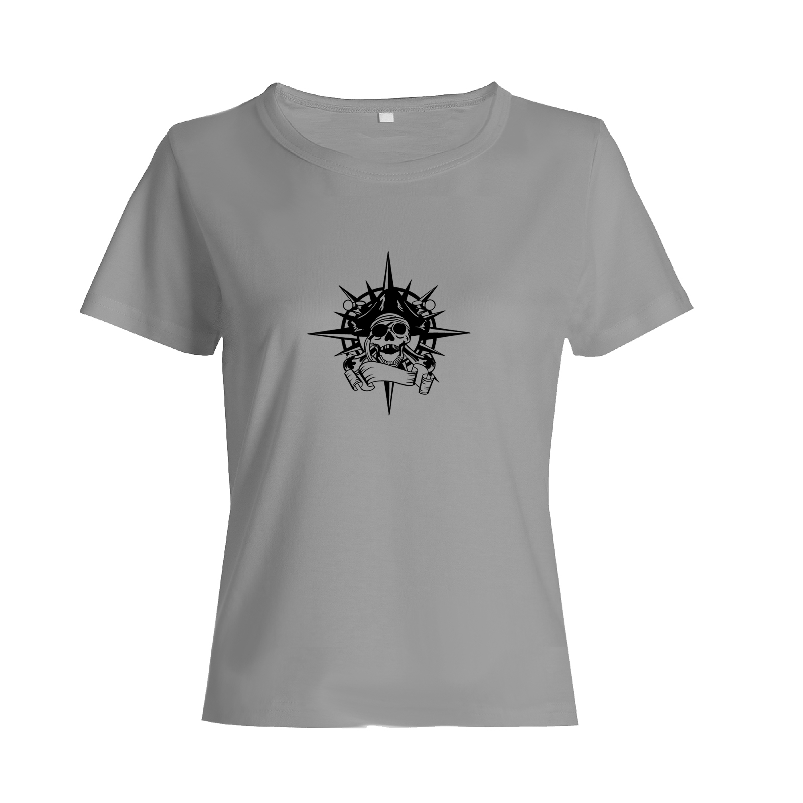 Футболка с черепом компас с принтом