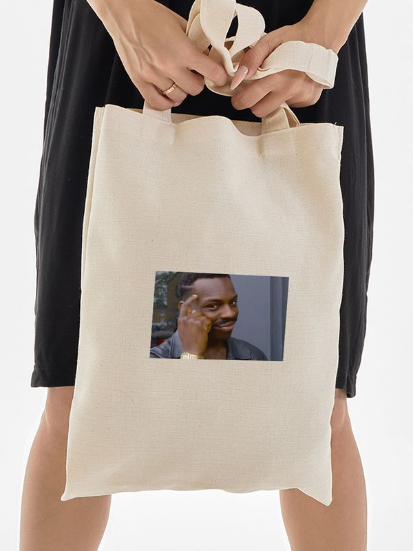 Шоппер с принтом и надписью