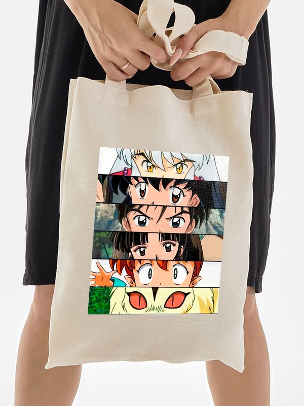 Шоппер с принтом и надписью