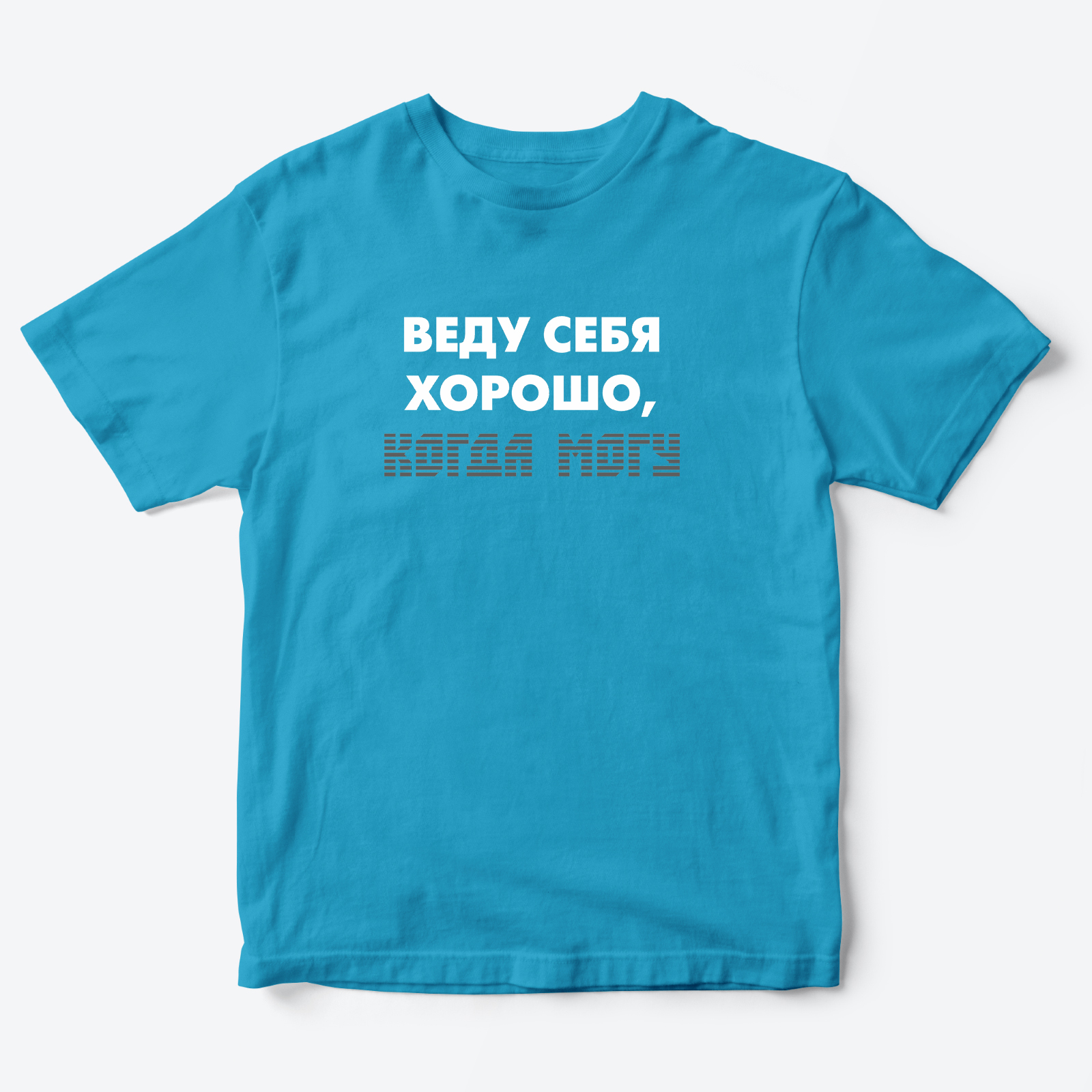 Футболка с надписью Веду себя хорошо