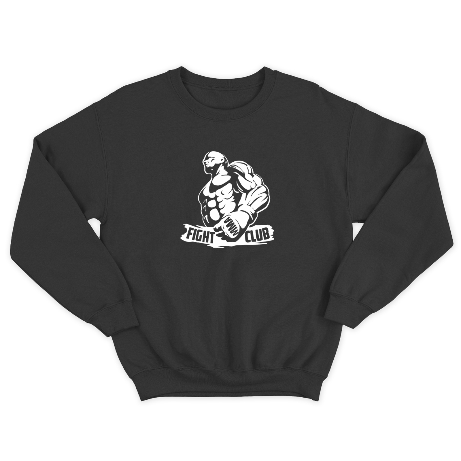 Свитшот для борцов с принтом Fight club / Мужская борцовская толстовка без капюшона для повседневной носки и для тренировок Свитшот для борцов с принтом Fight club / Мужская борцовская толстовка без капюшона для повседневной носки и для тренировок
