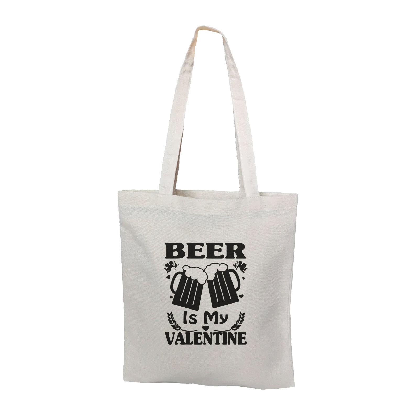 Сумка шоппер - холщовая хлопковая эко сумка с принтом Beer is My Valentine
