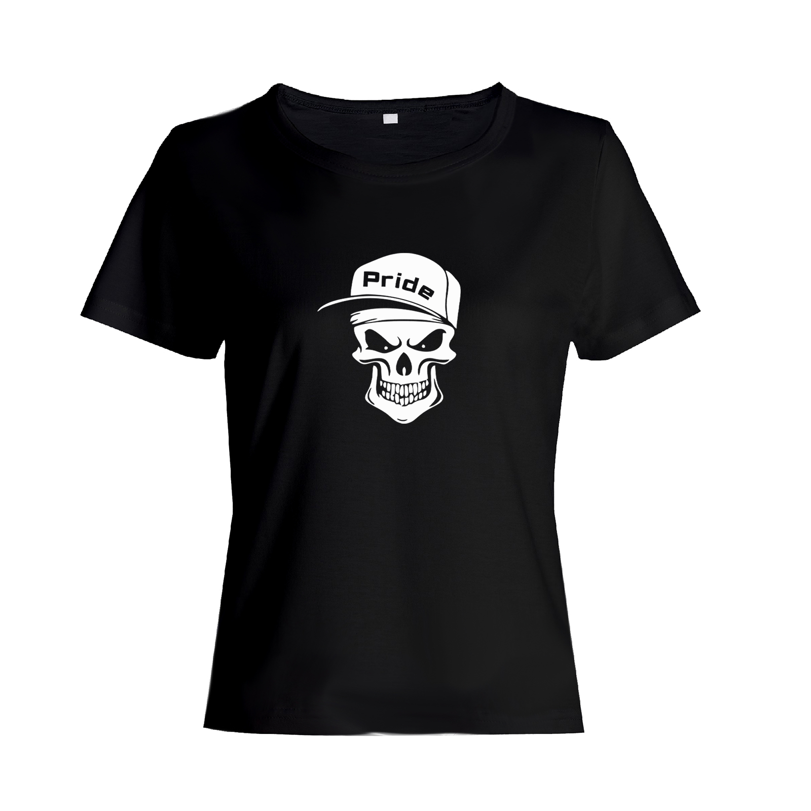 Футболка с черепом в кепке Pride с принтом