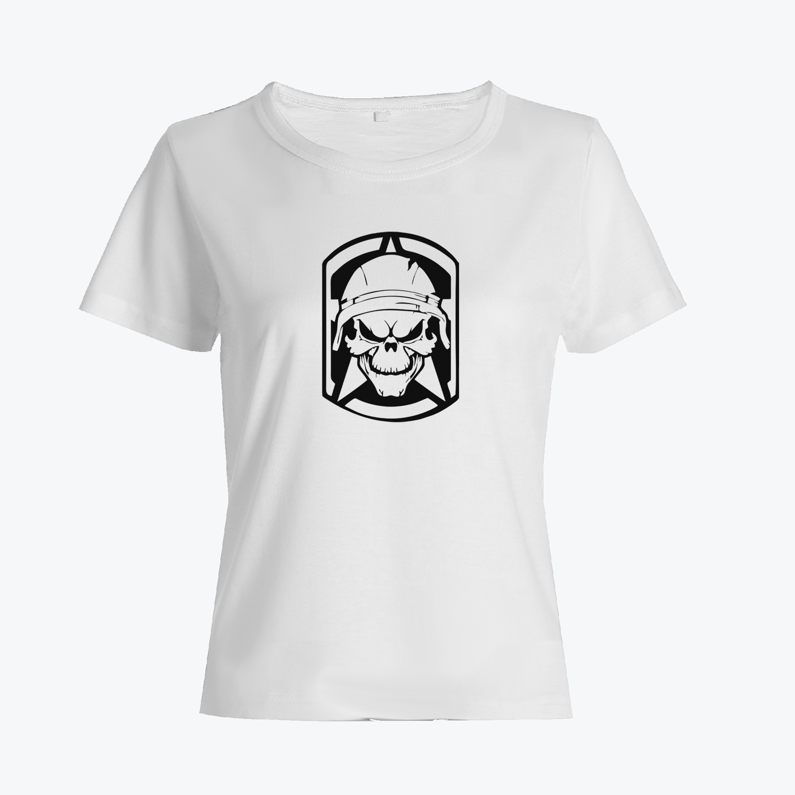 Футболка с черепом в шлеме с принтом