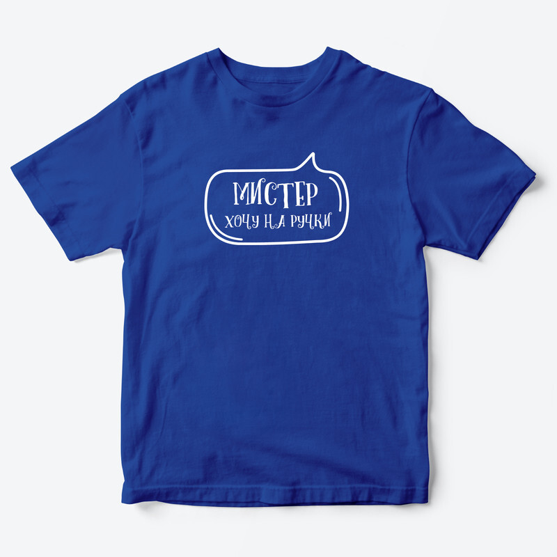 Футболка для детей с надписью Мистер хочу на ручки