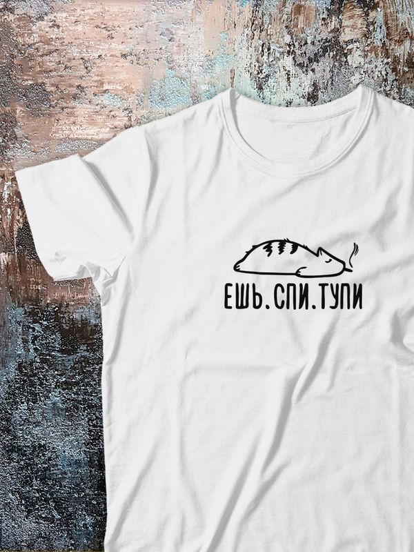 Футболка с мемом котом