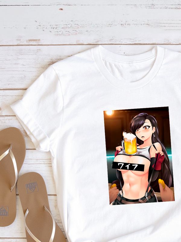 Футболка Хентай аниме тян тянка hentai anime girl y2k с принтом