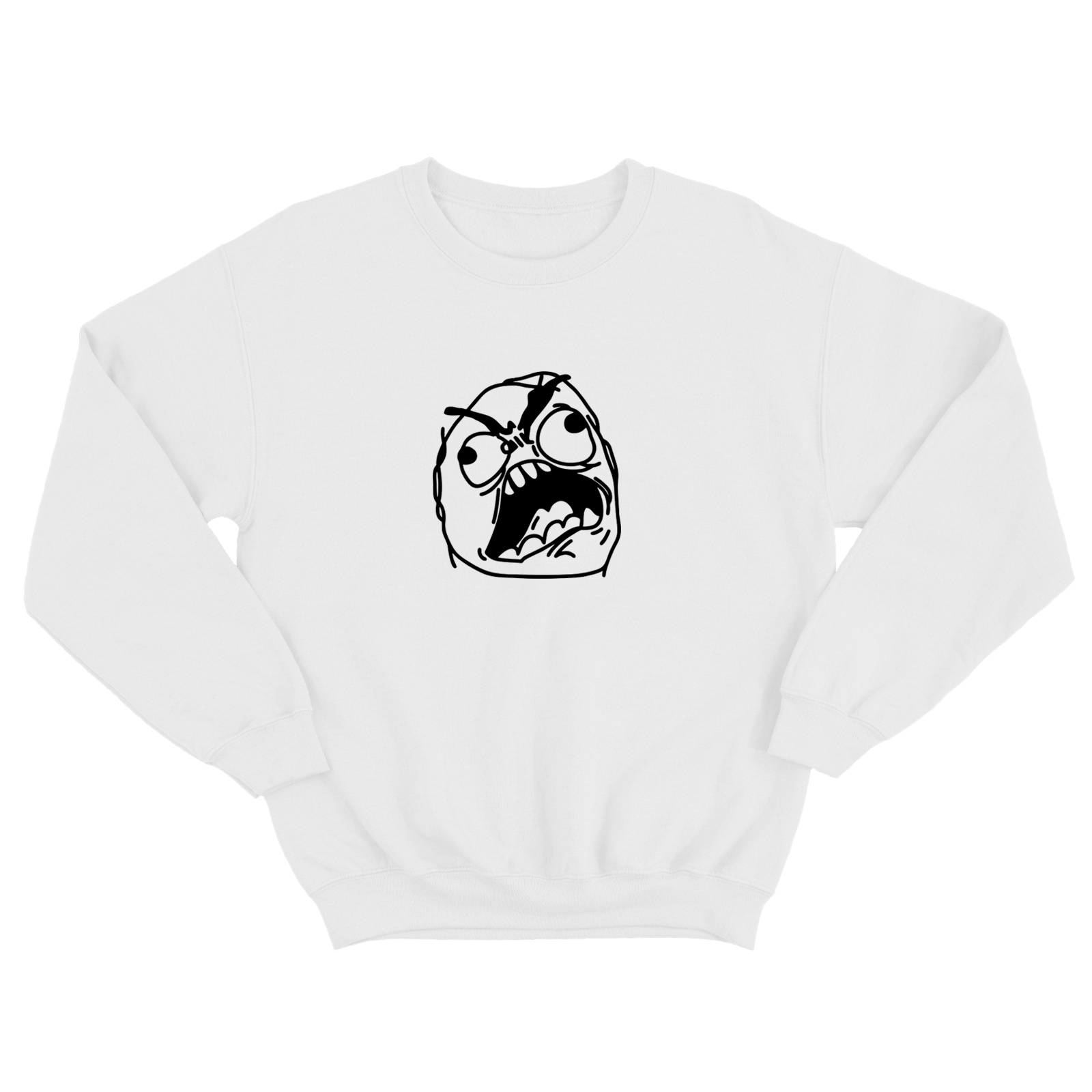 Свитшот для мужчины с интересным изображением мема Злой. Оригинальная толстовка без капюшона.