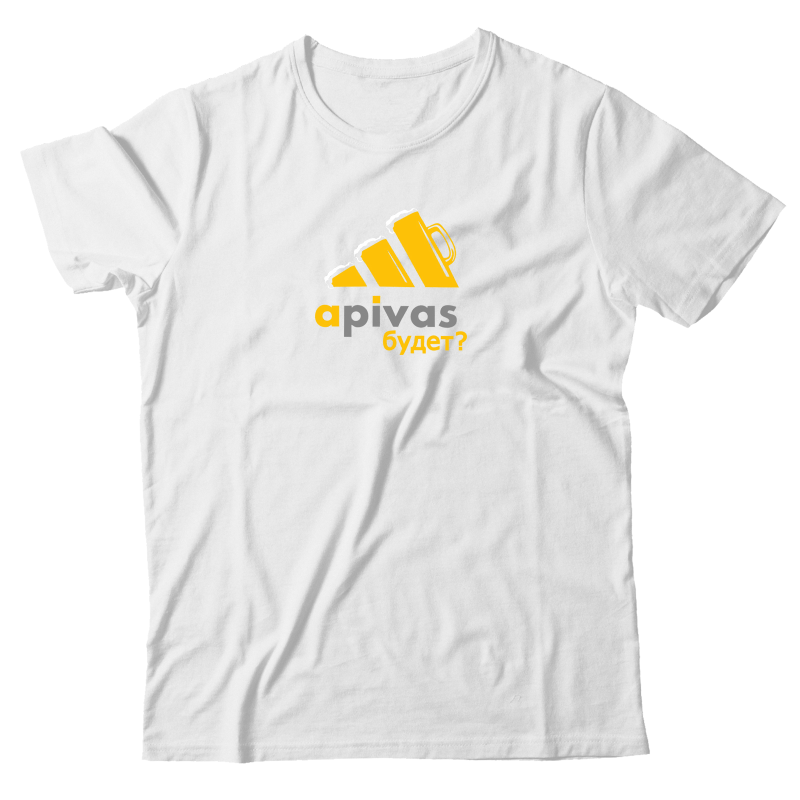 футболка со смешной надписью Apivas будет. Забавная футболка.
