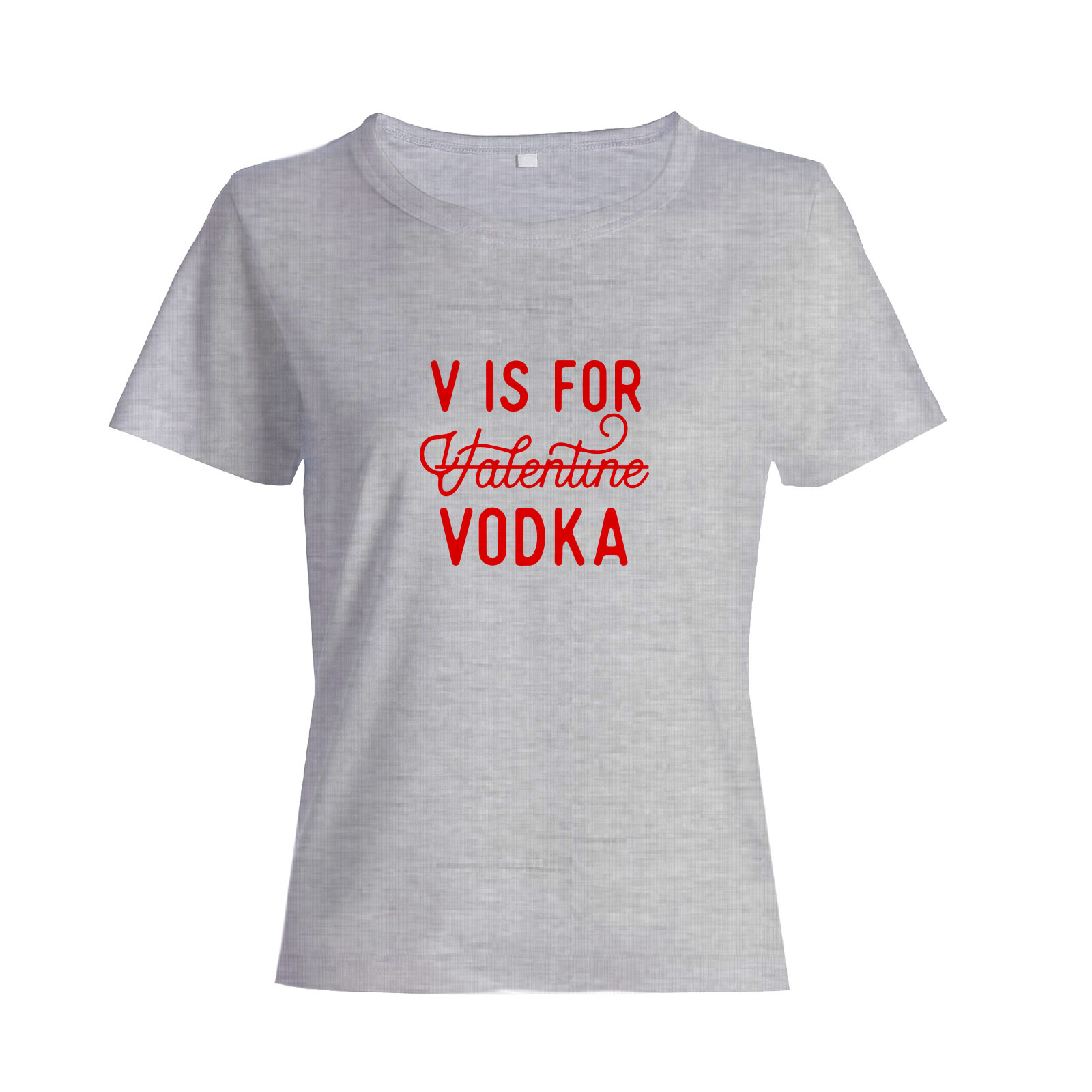 Футболка ко дню влюбленных с принтом V is Vodka